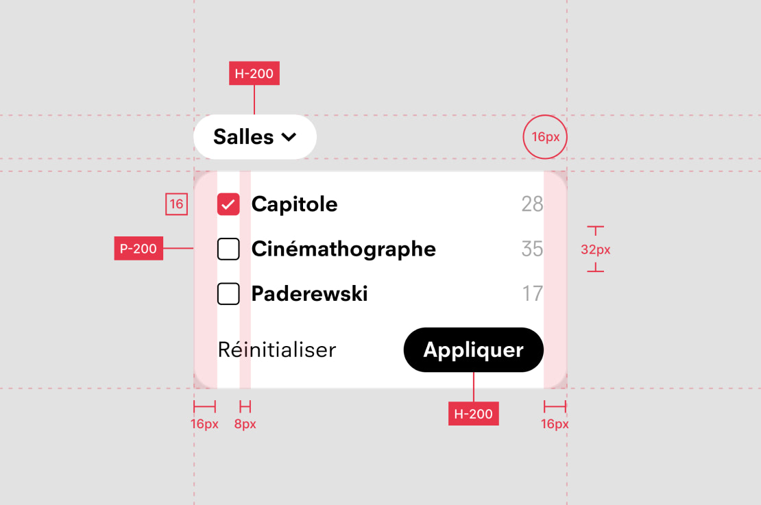 Documentation d'un dropdown.