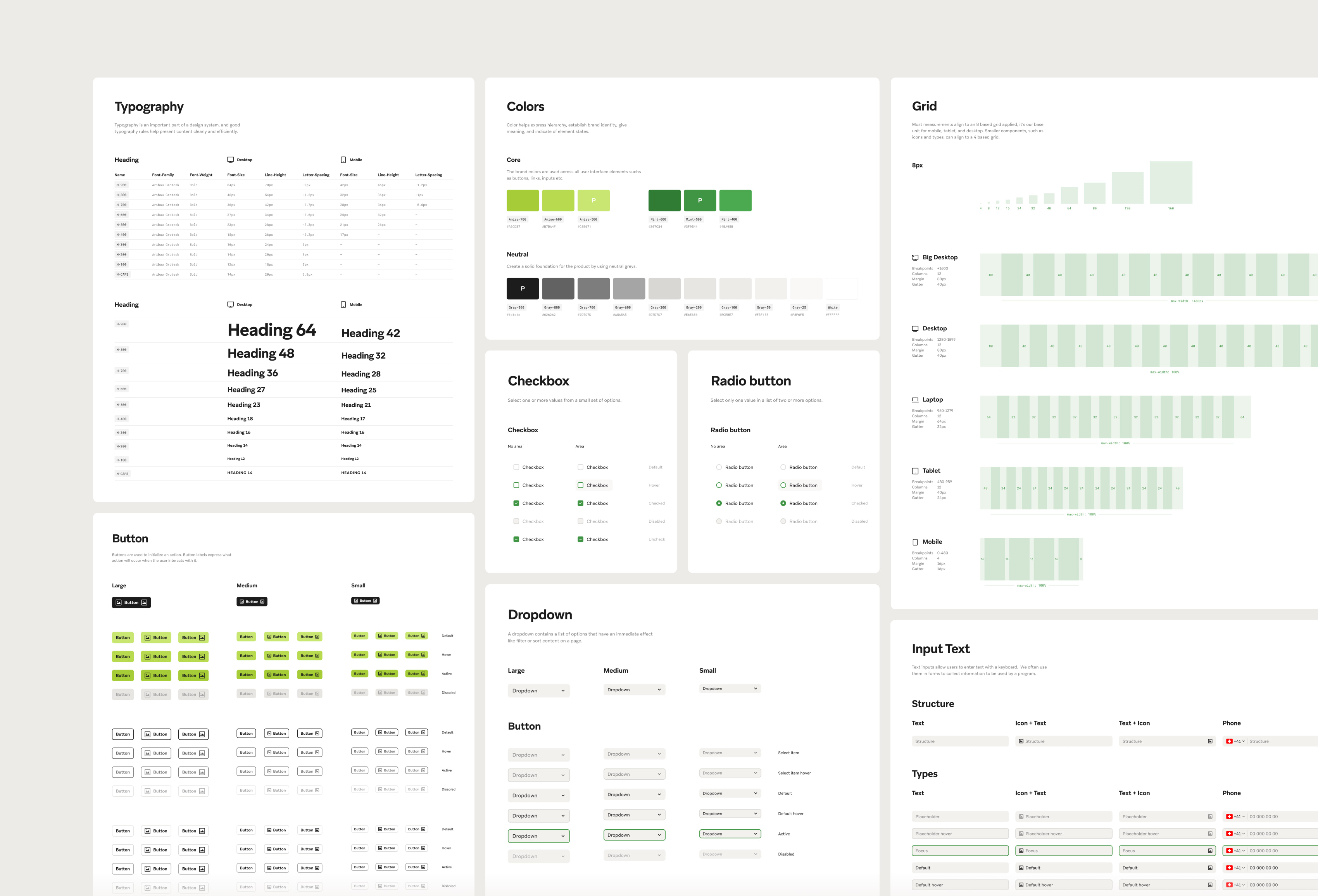 Documentation des composants et token du site.